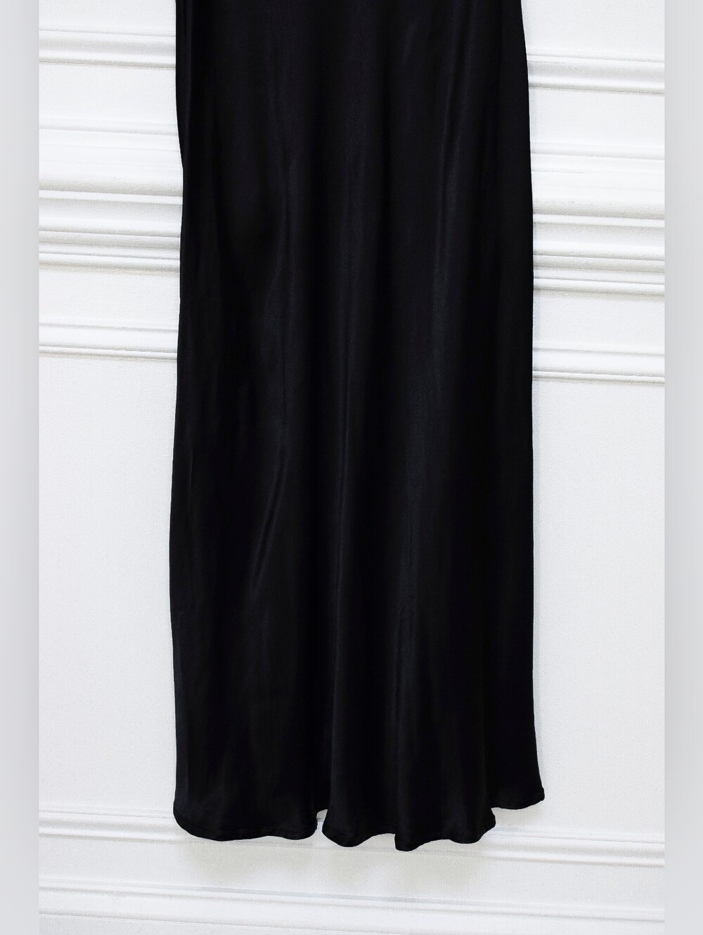 NWT Anthropologie Bl-nk Egyness Black One Shoulder Slip Dress Midi Size 12 90s - Picture 7 of 13